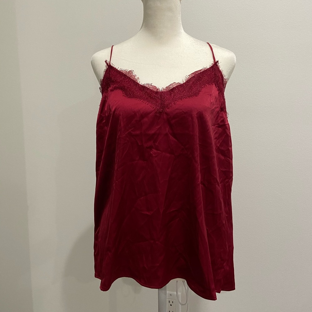 Red Lace Camisole Top
